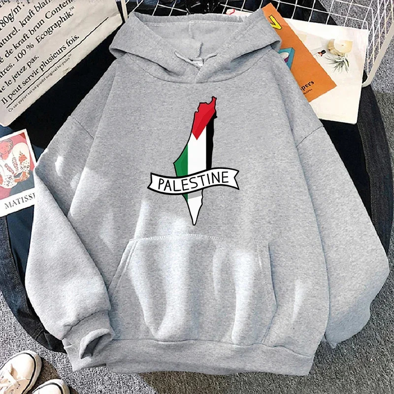 Unisex Autumn Winter Vintage Casual Pullover Sweatshirts Palestine Hoodie Fashion Women Harajuku Fashion Casual Sweatshirt 250825
