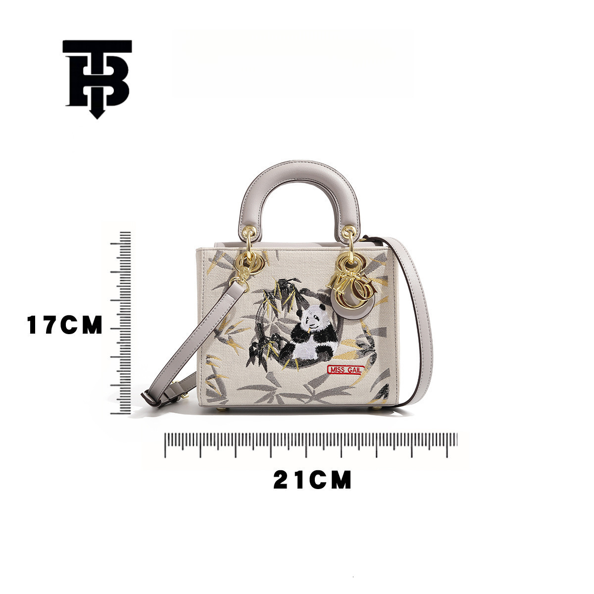 TB BHULAMTE Free Shipping Designer Luxury High-end Chinese Panda Princess Handbag Niche Women's Diana Bag Casual Mini Shoulder Crossbody Bag