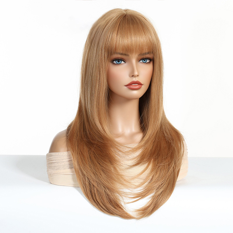 Hot Selling Long Straight Wigs With Bangs For Women j28