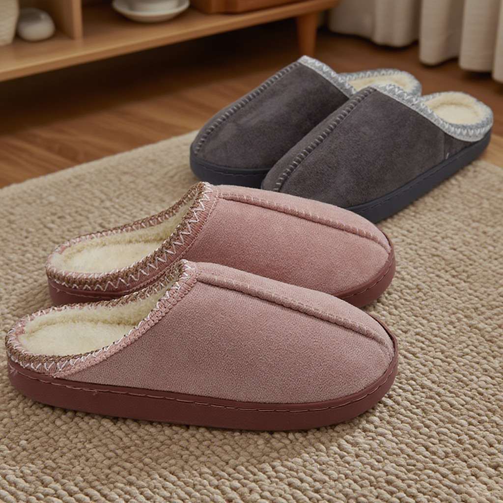 Free Shipping 2025s Winter New Design Men's and Women's Same Cotton Slippers Indoor Home Couple Comfortable Warm Plush Slippers Large Size 4