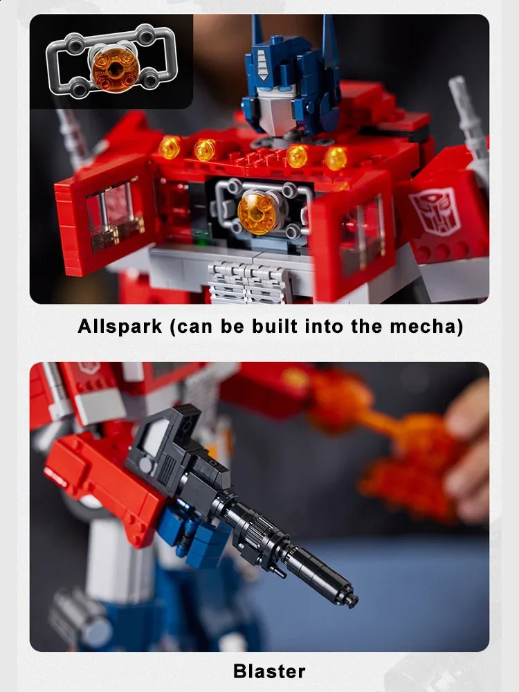1508PCS Creative Transformation Prime Robot Building Blocks MOC Assemble Bricks Toys Gift For Children Kids 250823