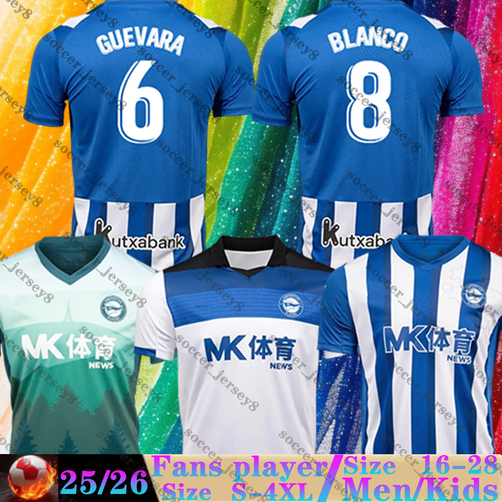 Alaves 25 26 Deportivo alaves Soccer Jersey GUEVARA BLANCO VILLALIBRE CONECHNY home away ALKAIN GURIDI PANICHELLI M. DIARRA 2025 2026 football shirts Men kids kits
