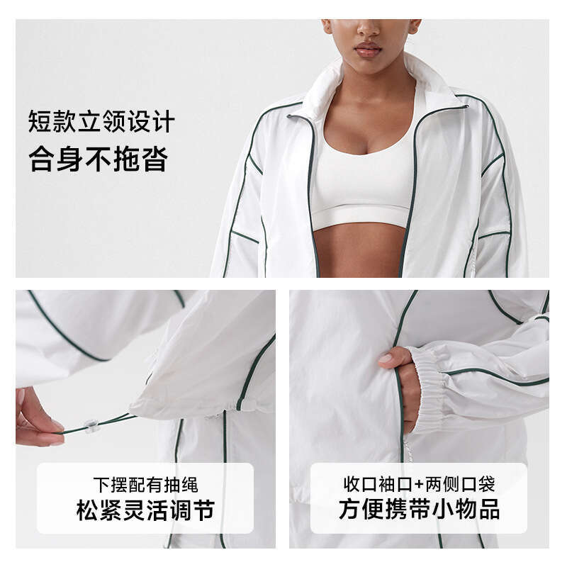 New Quick-Dry Tennis Jacket for Women, Running Long Sleeve T-Shirt, Sports Top, Outdoor Badminton Slimming Fitness Clothing aa