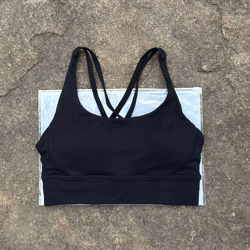 New Designer Double-Sided Brushed Cross-Back Bra Shockproof Gathered Yoga Sports Vest Fitness Tank Top fd