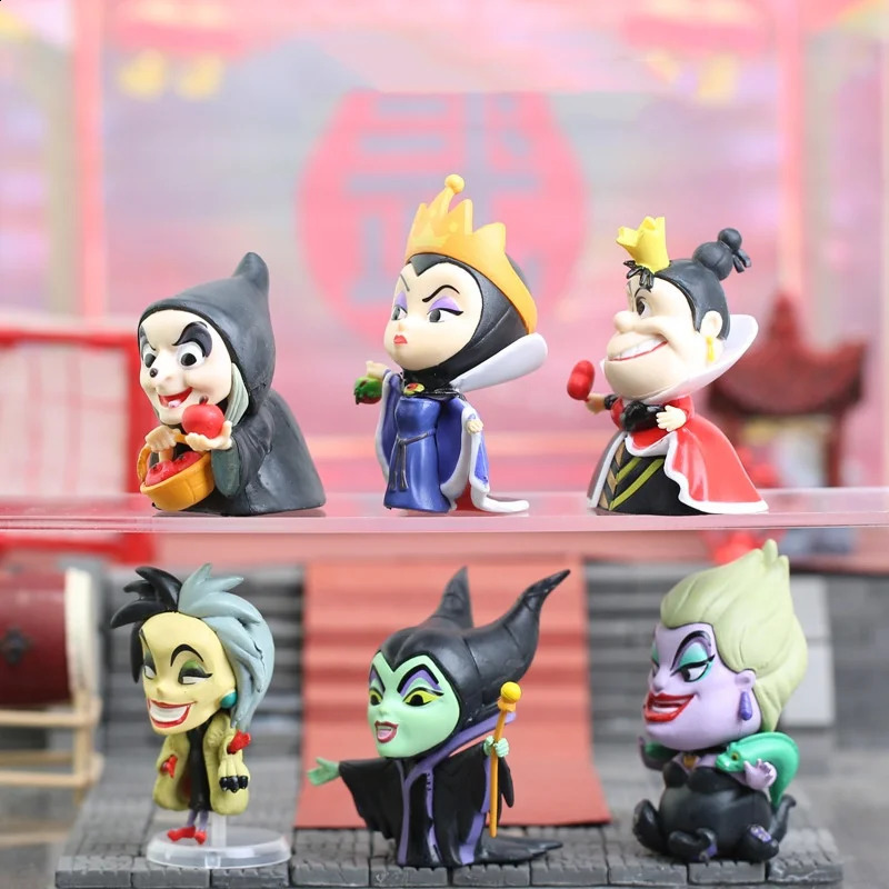 Q Version Anime Figure Queen Maleficent Evil Jasmine Rapunzel Kawaii Action Collection Model Toys Kids Christmas Gift 250823