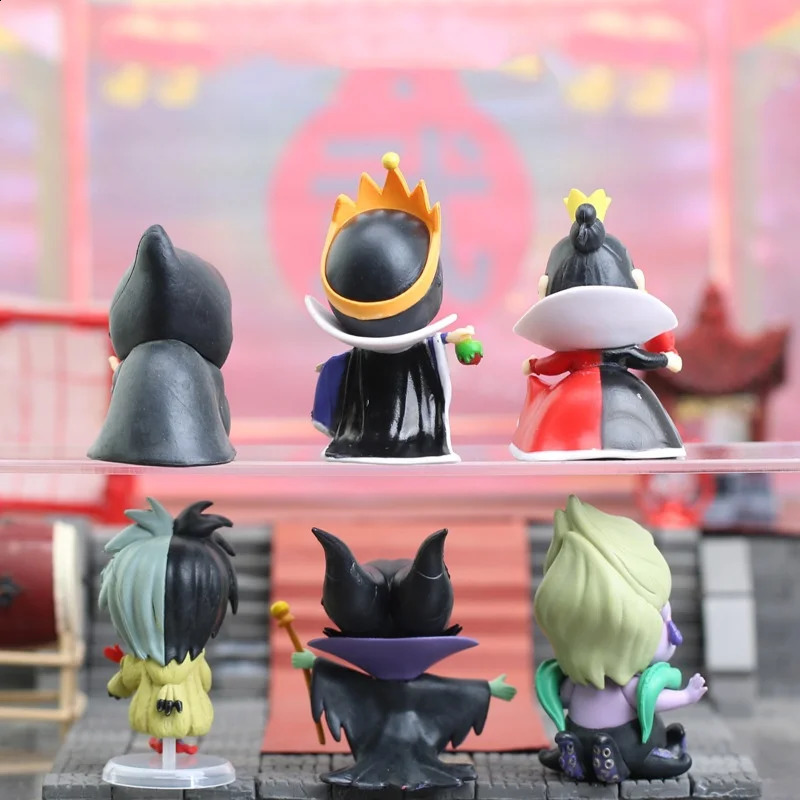Q Version Anime Figure Queen Maleficent Evil Jasmine Rapunzel Kawaii Action Collection Model Toys Kids Christmas Gift 250823