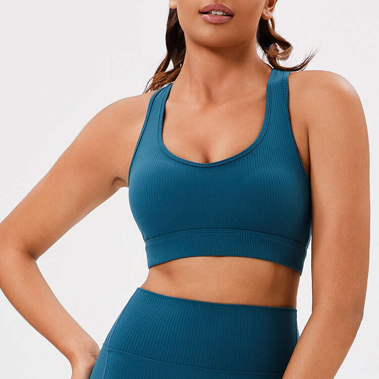 Eco-friendly Fabric Beautiful Back Tight-fitting Yoga Cross Vest High-intensity Outdoor Sports Fitness Suit Women dc