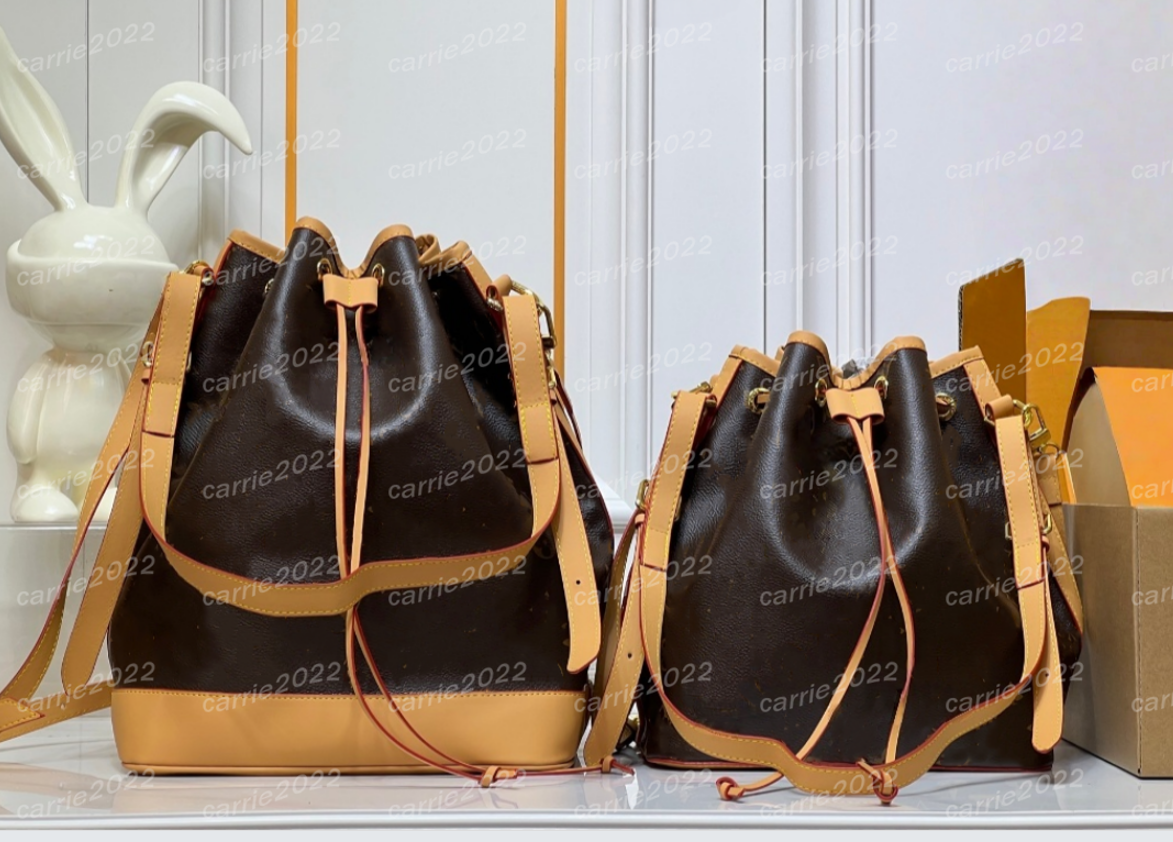 New Ladies Fashion Casual Designer Luxury Drawstring Bucket Bag Shoulder Bags Crossbody Handbag Tote Messenger Bag TOP Quality M42224 M42225 S L Size Pouch Purse