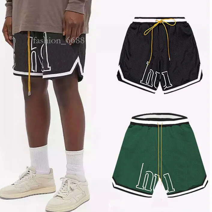 mens summer fashion beach pants men high quality street draw rope 3m letter reflective hip hop shorts designer t shirt us size s3xl