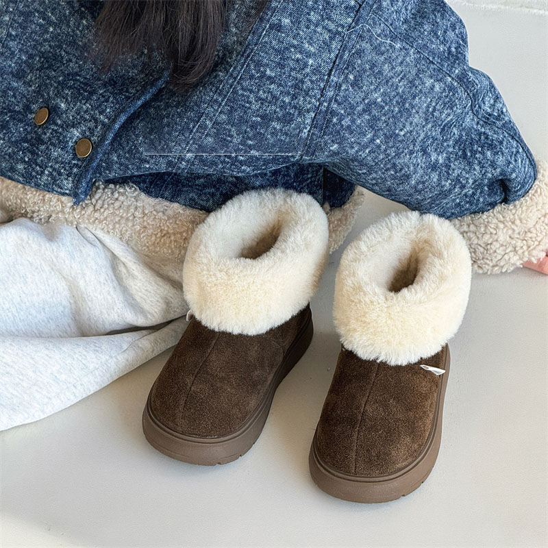 Free shipping kids shoes fashionable snow boots winter new style with plush warm cotton short boots