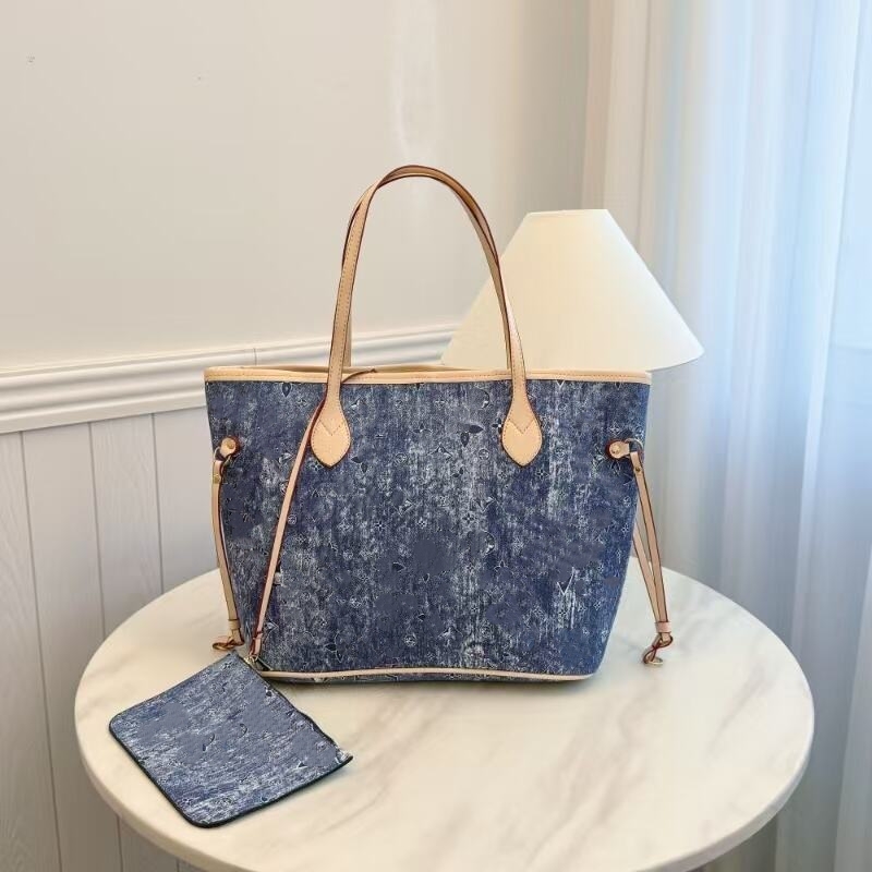 Women tote bag Designer bags wallet Fashion Totes Leather messenger shoulder Bags High Capacity Composite Shopping bagss old flower Brown lattice handbag Purse