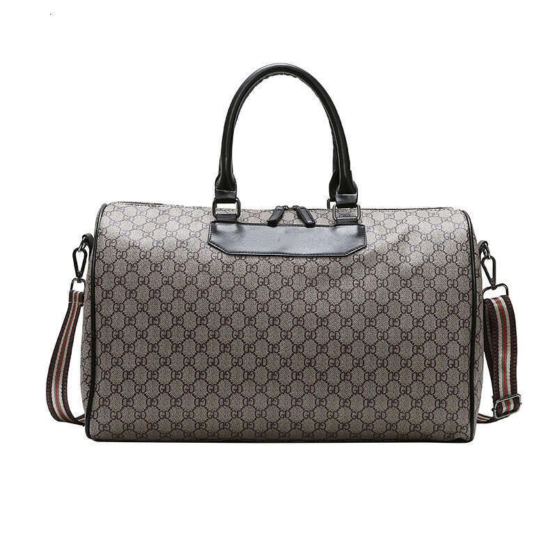 Letter Waterproof PU Handheld Large Capacity Travel Men's Casual Short Business Trip Luggage Storage Bag