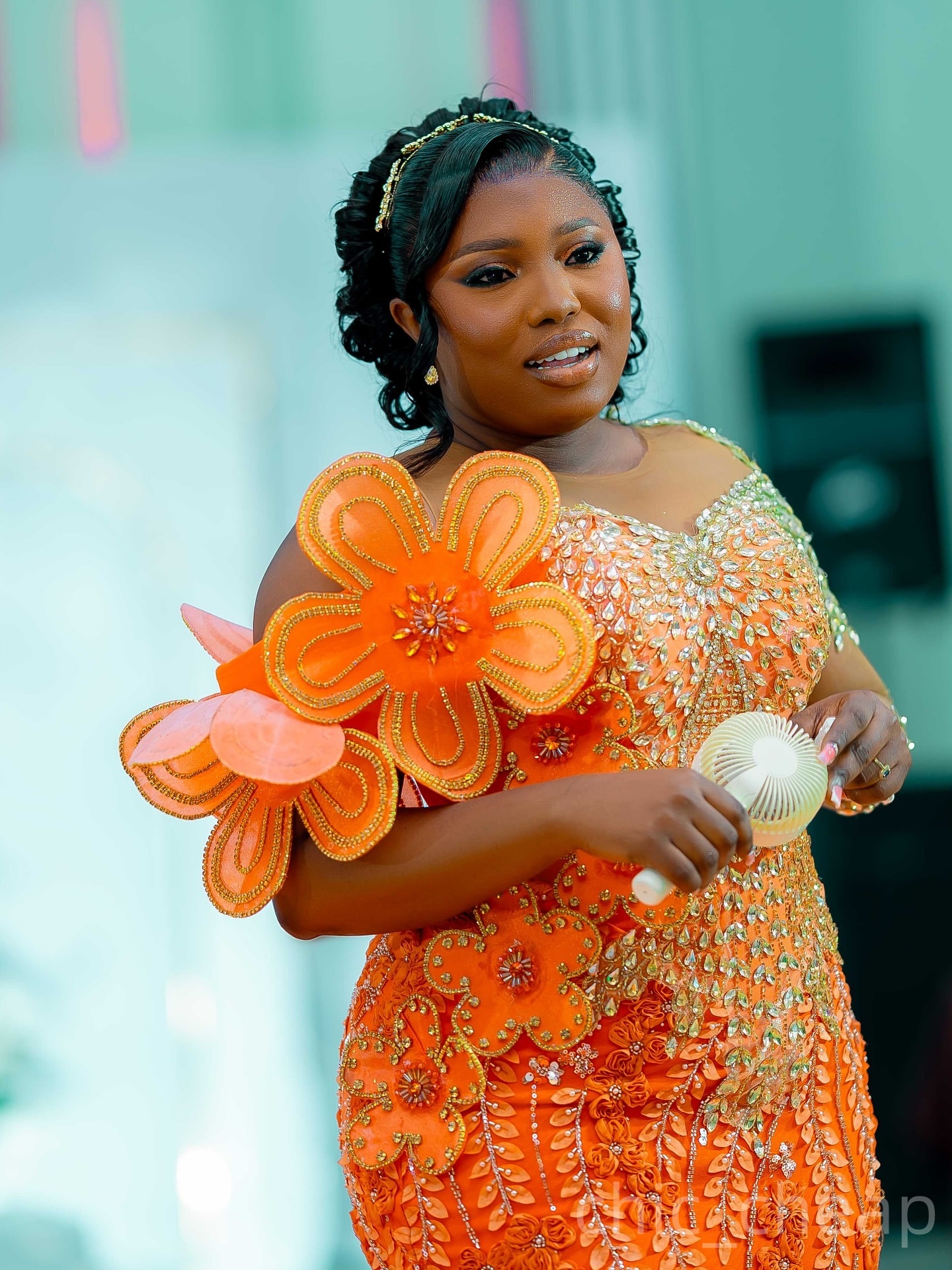 Mermaid Orange Plus Size Prom Dresses 2025 Floral Lace Crystals Flowers Satin Evening Formal Party Second Birthday Engagement Gowns Dress For Special 