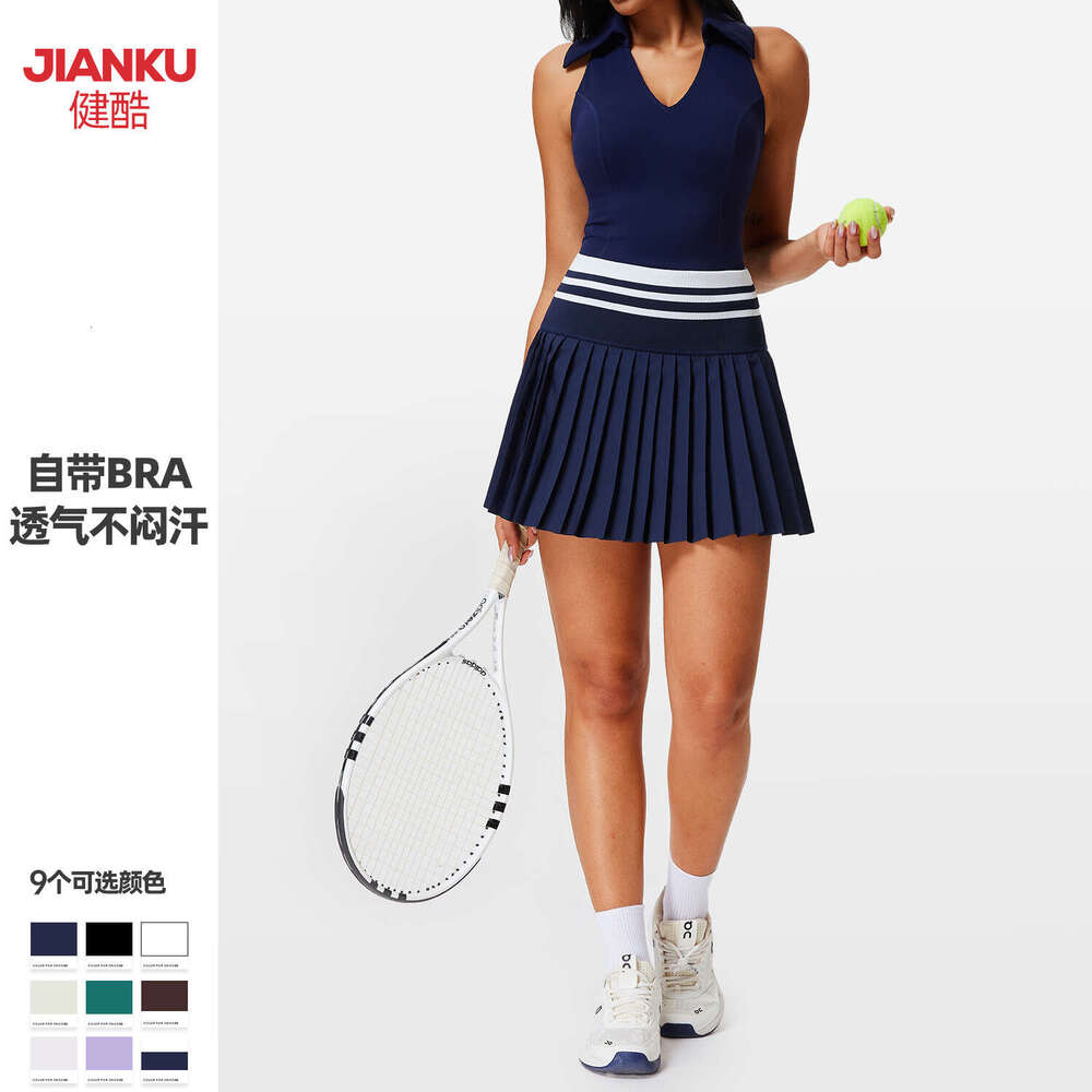 New Golf with Pocket Anti-Exposure Badminton Fitness Skirt Outdoor Running Tennis Set fe