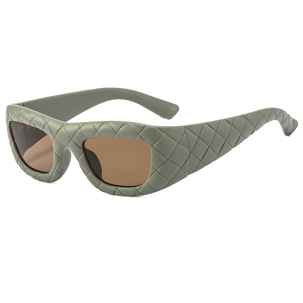 2025 Y2K Retro Print Sunglasses for Women Trendy Punk Hipster Square Frame UV Protection