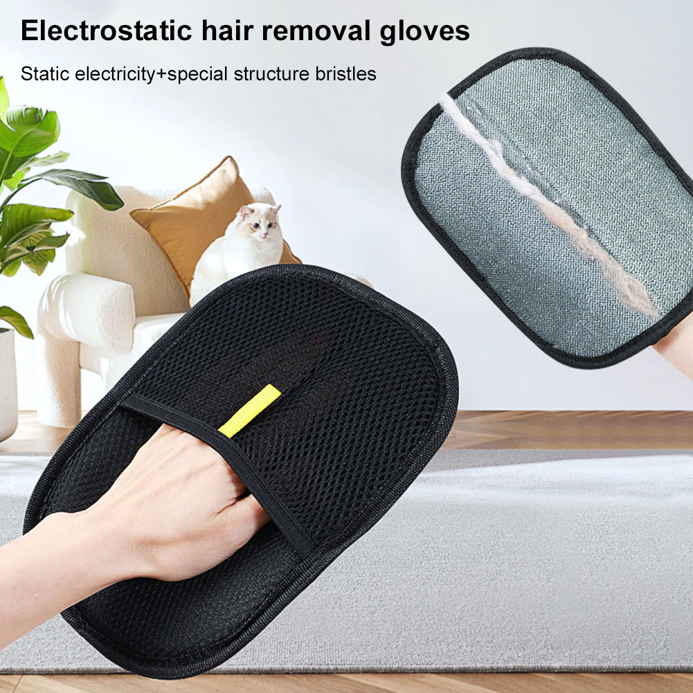 Pet Hair Remover Mitt Pet Hair Remover Gloves Deshedding Brush Glove for Dog Cat Rabbit with Long/Short/Curly Hair