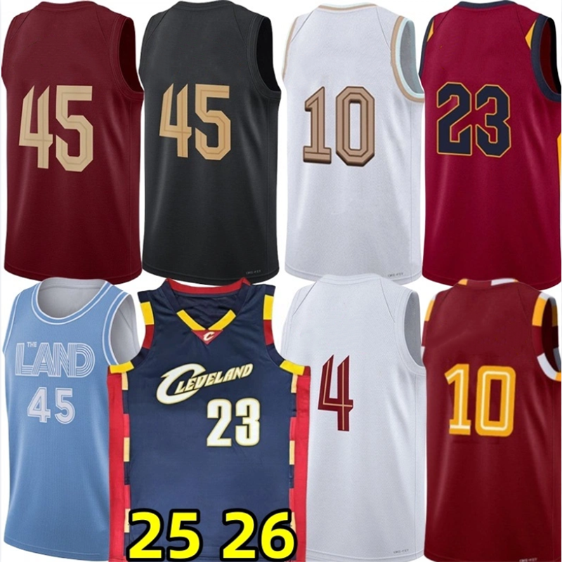 Cavs Donovann Mitchell CLE Cavalier Basketball Darius Garland Evan Mobley Jarrett Allen Max Strus Lonzo Ball De Andre Hunter Nance Retro City Jerseys Men
