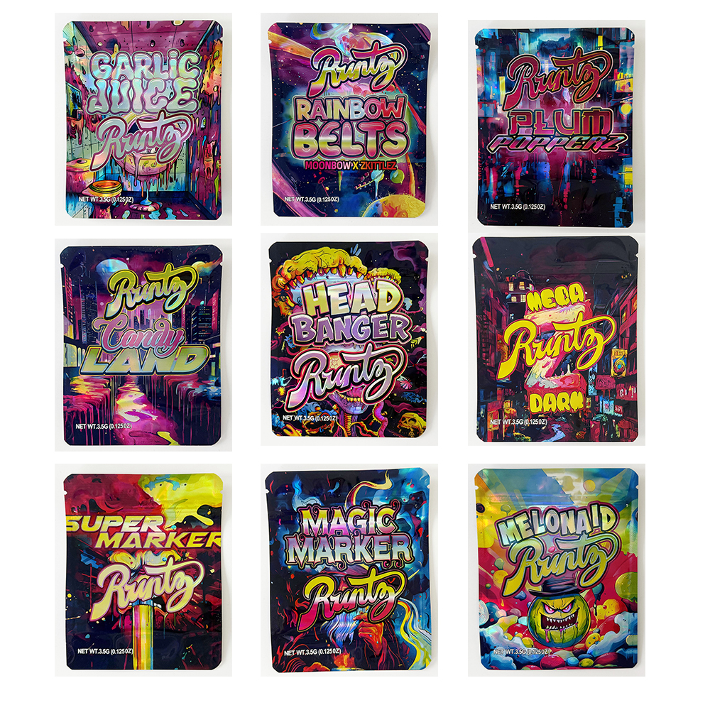 New Designs Cartoon Cake Mylar Bags 3.5g Smell Proof Pouch Soft Touch Empty Zip Lock 3.5 Gram Plastic Package Pouches Storage Packaging Candy case In stock