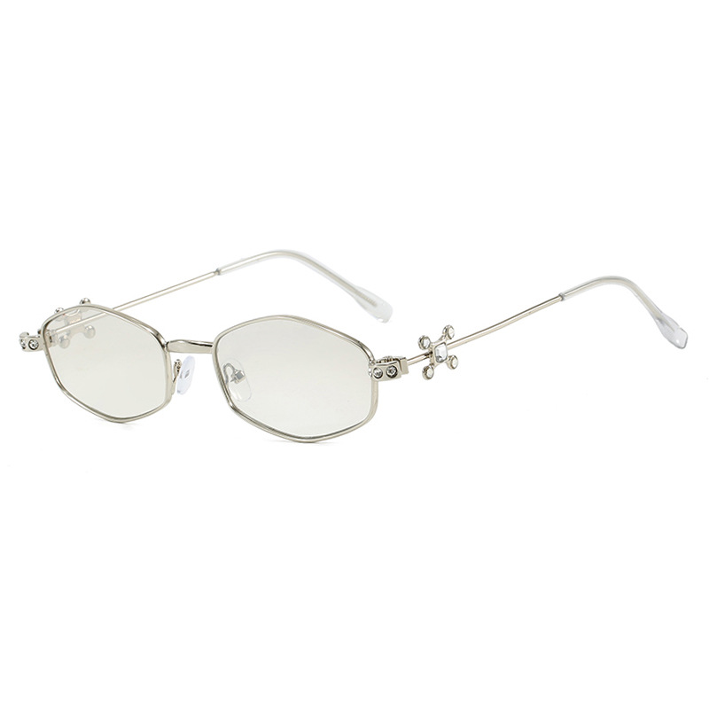 2025 Trendy Geometric Jewelry Sunglasses Luxury Polygonal Frame Shades for Women