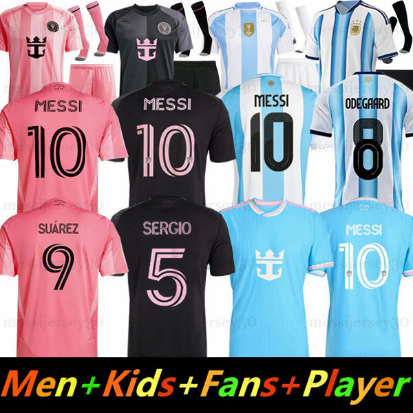 25 26 ArgentinaS soccer Jerseys MESSIS GARNACHO DE PAUL National Team MARTINEZ KUN AGUERO Maradona Football Shirts 2025 2026 Miamis Martinez FC Women men kids Kit