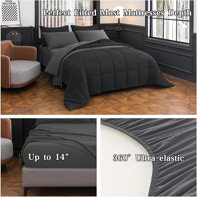 Two-color patchwork quilt set of eight pieces, bed skirt, bed hat, quilt, pillowcase, pillowcase, bed sheet, designer style light luxury