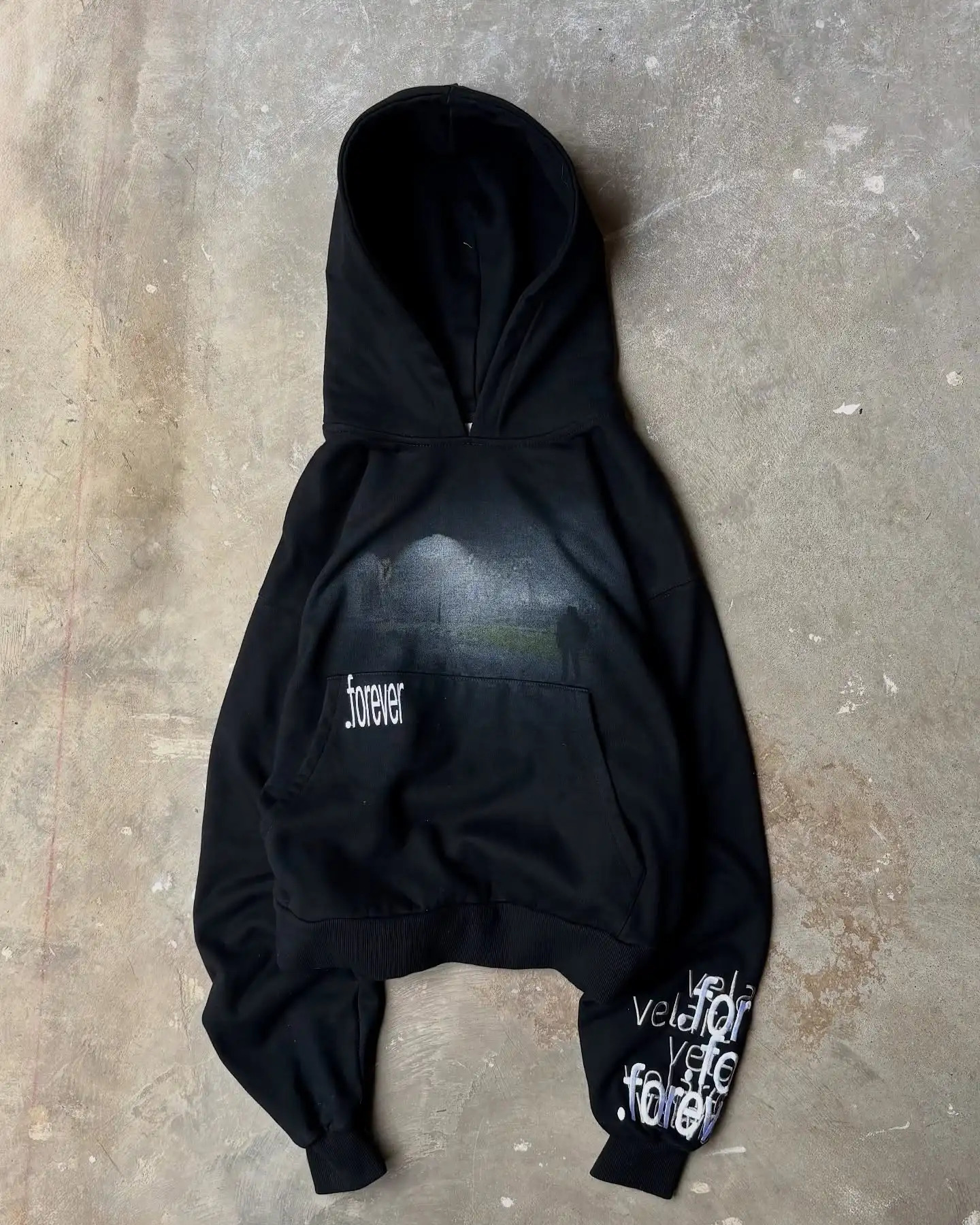 Harajuku forever hoodies tracksuit men oversized sweatshirt y2k tops polyester clothes goth couples streetwear men clothing 250825