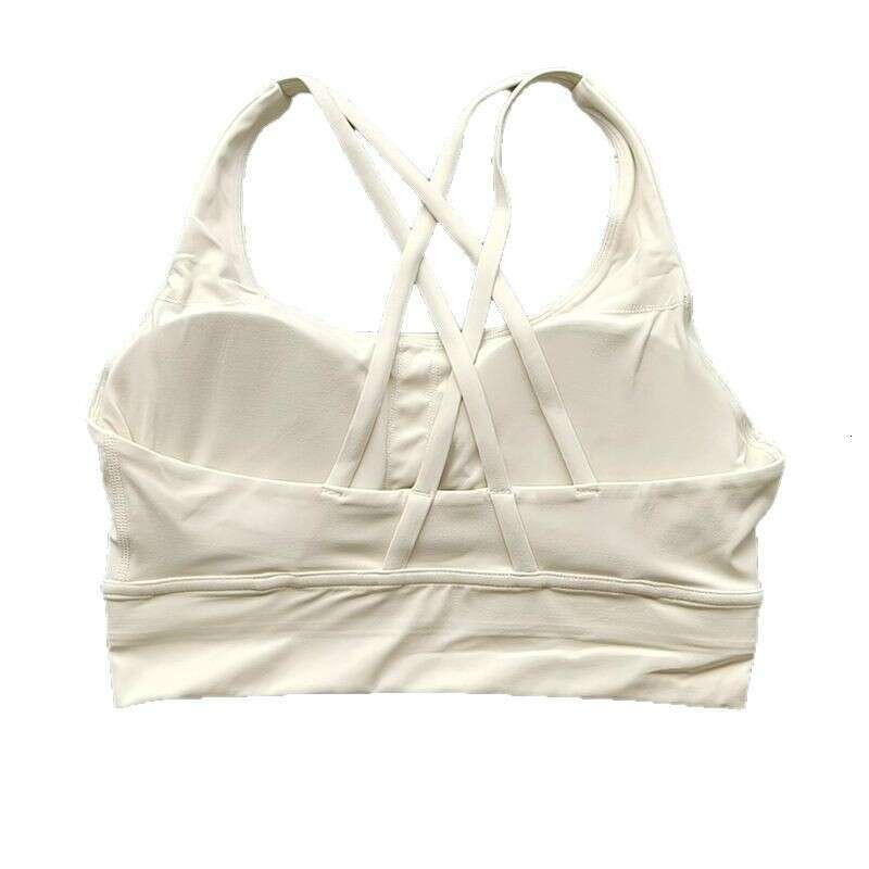 New Designer Double-Sided Brushed Cross-Back Bra Shockproof Gathered Yoga Sports Vest Fitness Tank Top fd