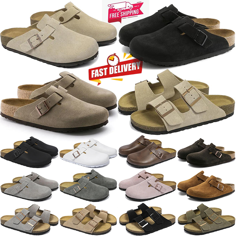 Free Shipping brikenstocks Designer sandals slides clog clogs heels slippers shoes mens famous Boston sandal Arizona mules Flip Flops hotsale