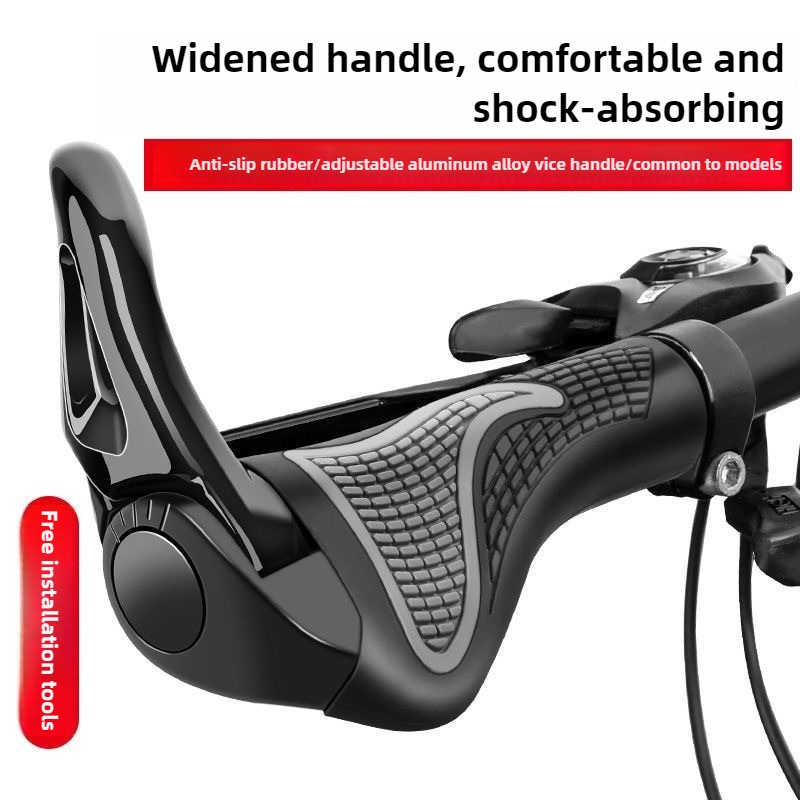 Bike Handle Grips Ergonomics Design Soft Gel Dual Lock on Bicycle Handlebar Grips for Mountain MTB MBX Bike Electric Scooter