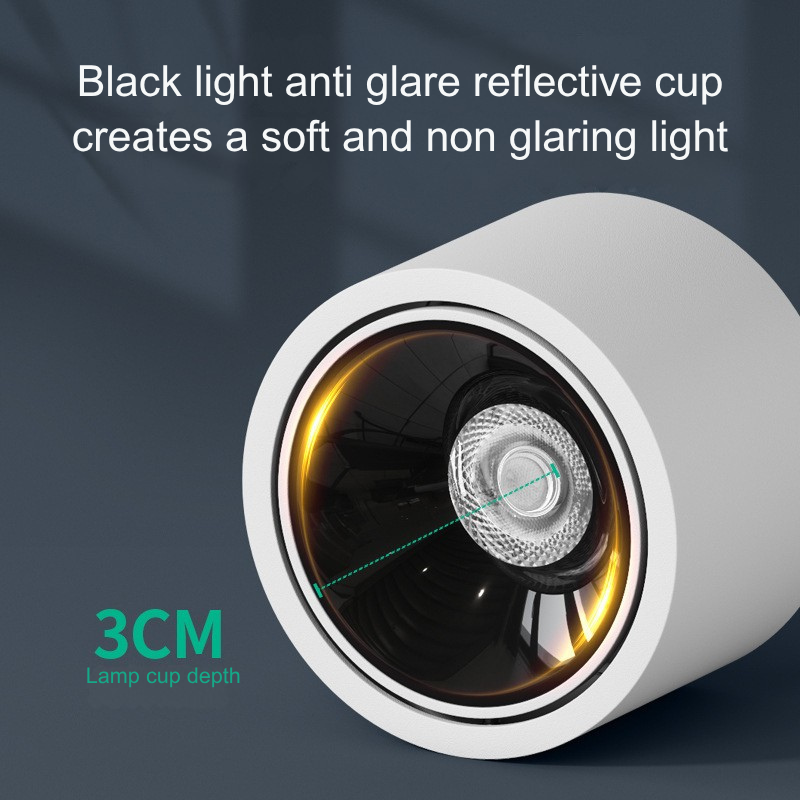 Ultra-thin surface-mounted spotlights, anti-glare, adjustable Angle, small hill light effect, no need for holes, new living room products, special off