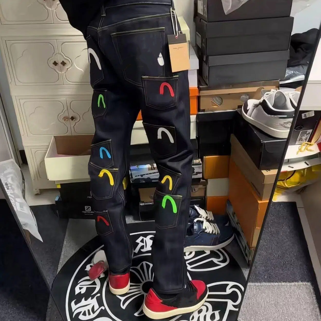 Men's Designer Jeans High Street Printed Casual Classic Hip-Hop Y2K Men's Loose Jeans Oversized pants