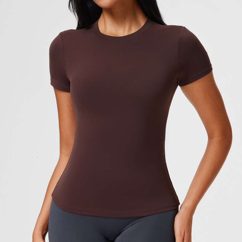 New Casual Sports T-Shirt for Women, Slim Fit, Quick-Dry, Barely-There Feel, Fitness Top, Running Yoga Shirt, Short Sleeve 77