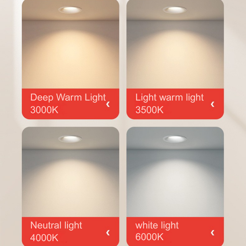 Arc-shaped eye-protecting spotlights, small hill embedded living room downlights, no main light, anti-glare wall-washing lights, full spectrum 40