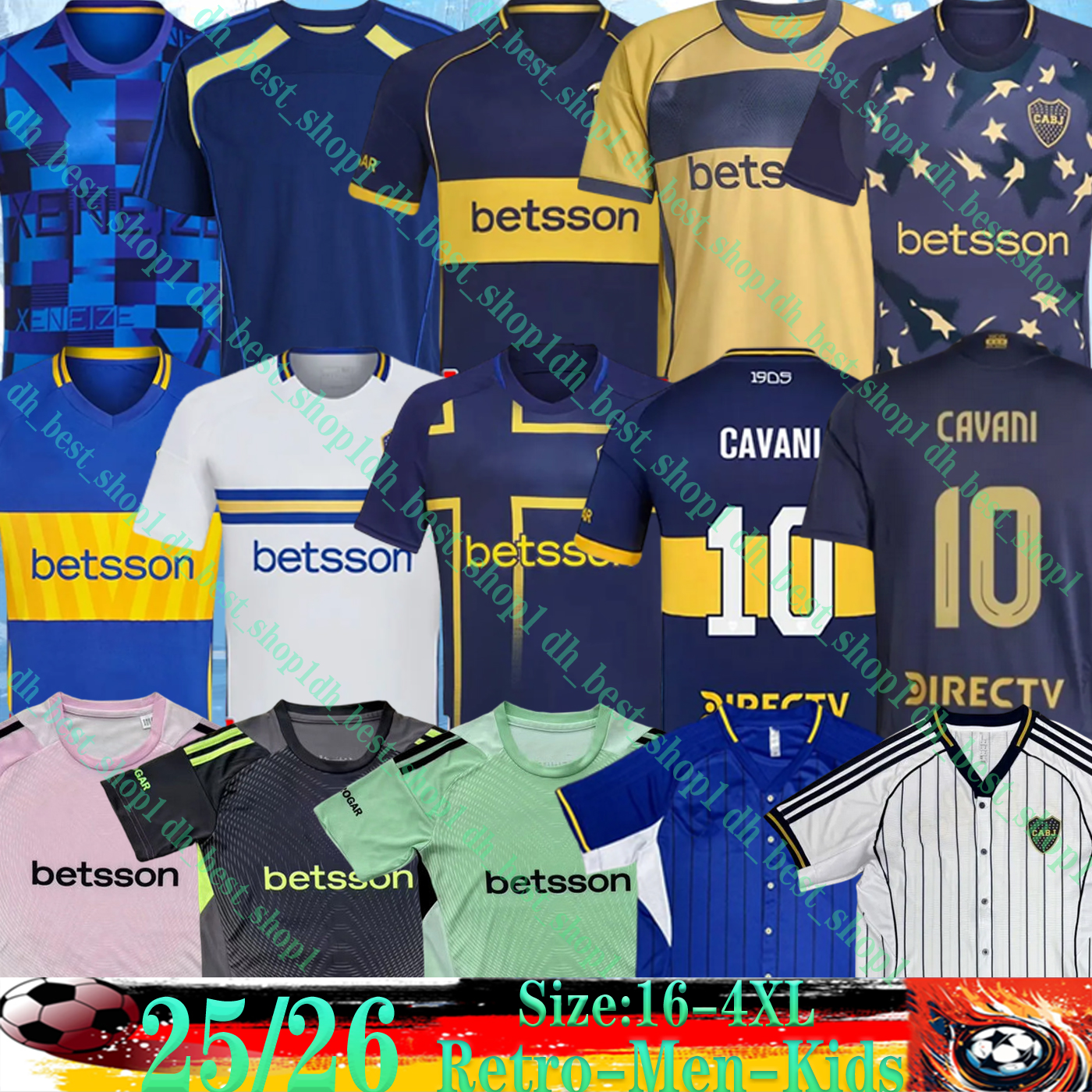 24 25 26 Boca Juniors Fans Player soccer Jerseys CAVANI 120th 2025 2026 Men kids baseball Shirt Benedetto Salvio camisa de futebol football shirt CARLITOS MARCOS ROJO