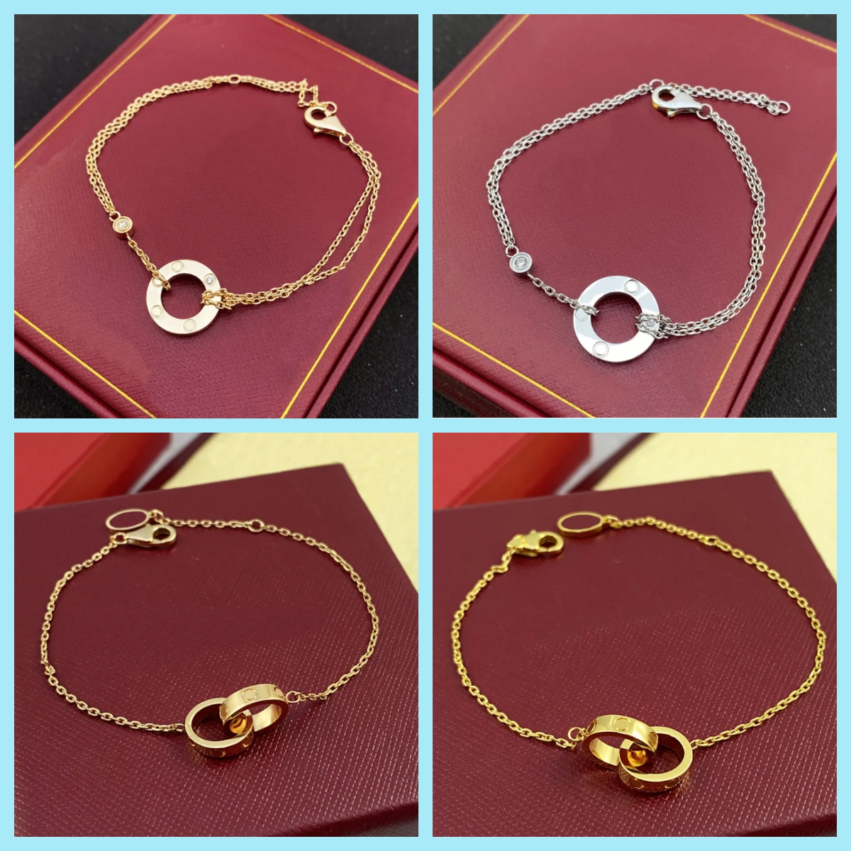 new style titanium steel chain bangle bracelet bracelets With diamond bangles women luxurious designer gift letter C home rose non fading jewelry