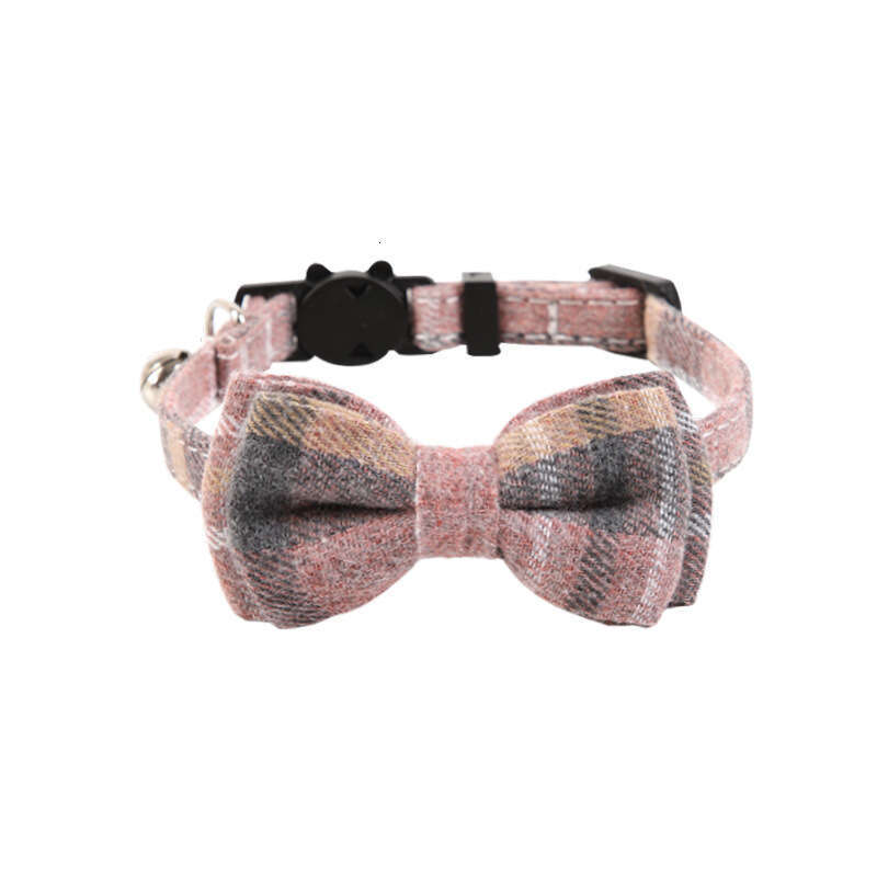 Lanjia- New British Style Plaid Bowknot Set Pet Bell Cat Collar 415E8