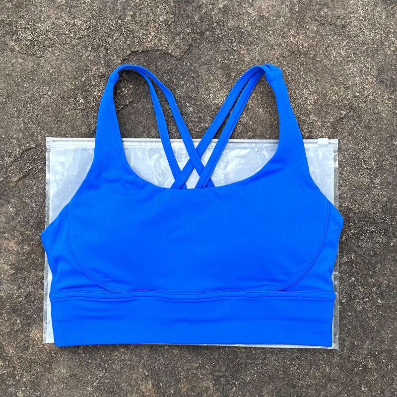New Designer Double-Sided Brushed Cross-Back Bra Shockproof Gathered Yoga Sports Vest Fitness Tank Top fd