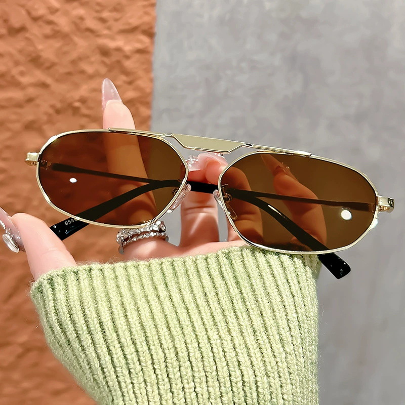 2025 Single Bridge Oval Sunglasses Retro European Style Cat Eye Sun Glasses for Women