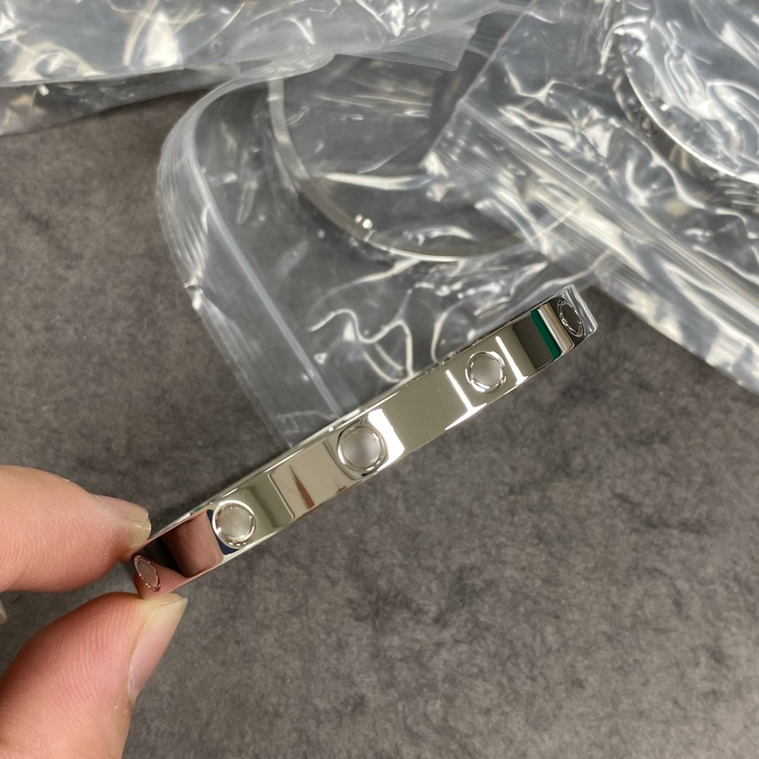 ADITA Iove bangl 6.1 MM Iove bracelet titanium steel gold plated screwdriver bracelet size 16-19 CM Top quality With box 036