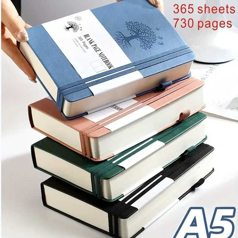 730 Pages Diary Extra Thick A5 Blank Notebook Korean Stationery Softcover Notepad Sketchbook Writing Pads Office X250825
