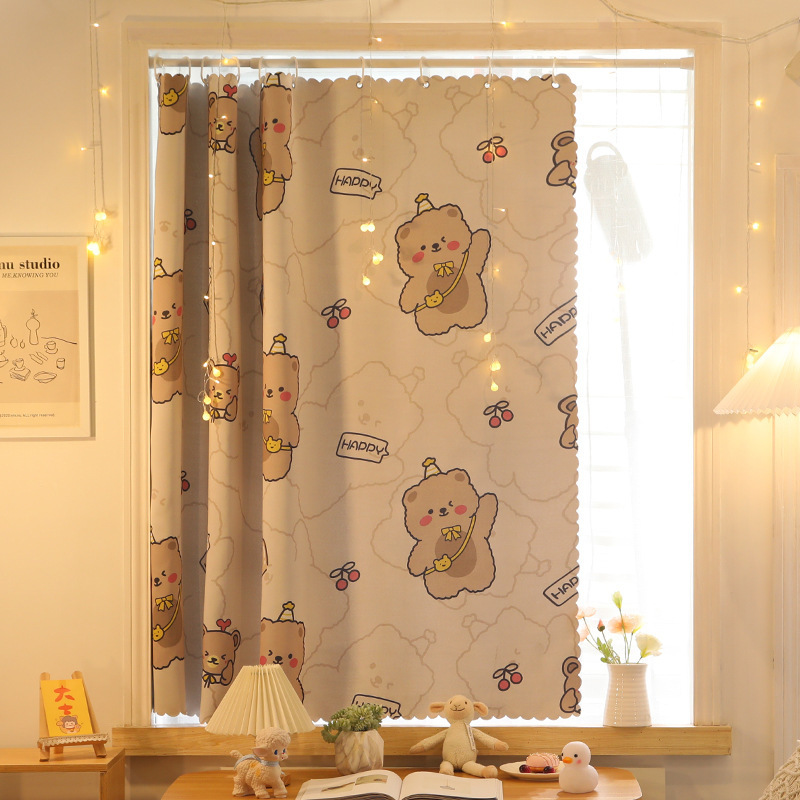 YL-37085 digital printed fabric shower curtain waterproof thick bathroom partition curtain with hooks