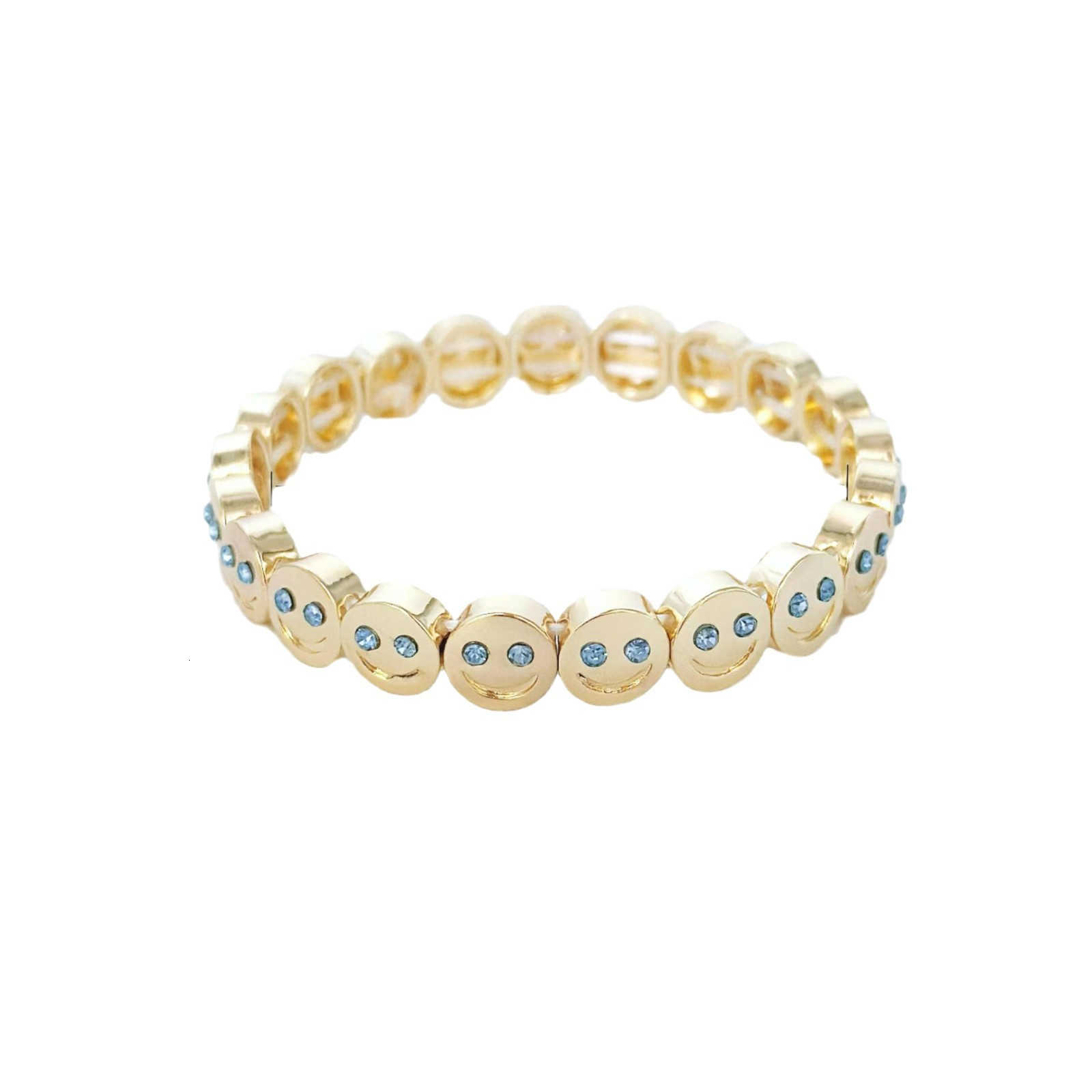 2024 New Gold Happy Love Bracelet For Women Zirconia Charm Beaded Elastic Bracelets W250526