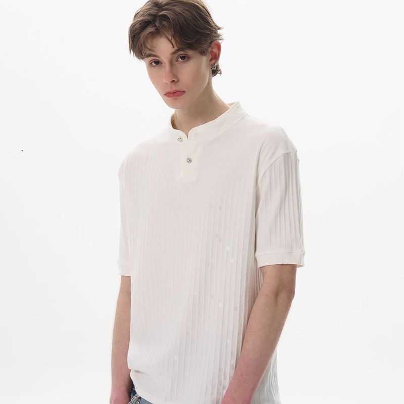 Three-color crystal stone bead-breathable round-neck basic knit short-sleeved T-shirt