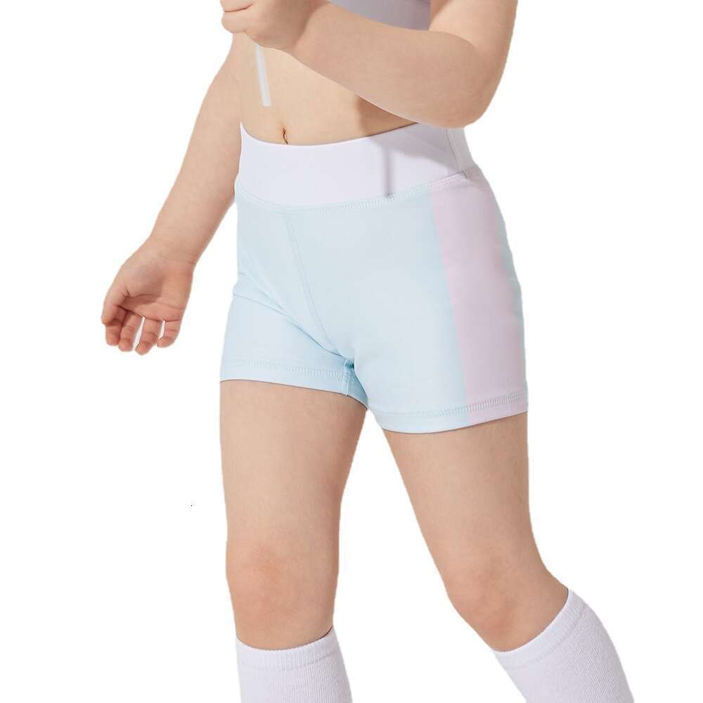 Fresh Girl High Elastic Color Block Print Tight Children's Training Pants for Running, Dance, Outdoor Sports, Yoga, Fitness 5b