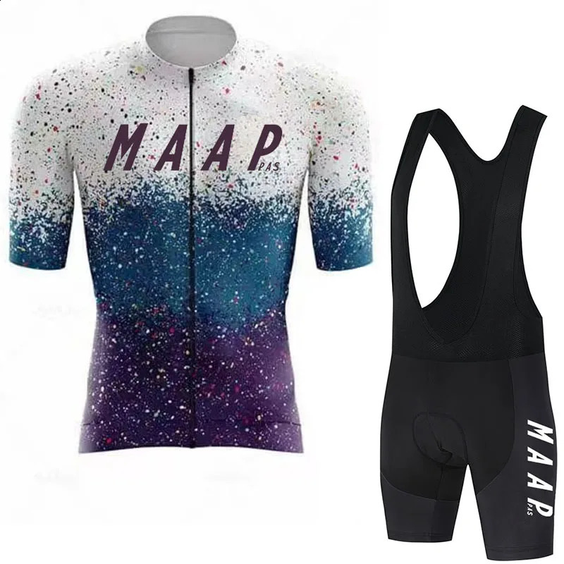 MAAPPAS Mens summer cycling sportswear short set MTB road uniform quick drying clothes bicycle jersey bib 250822
