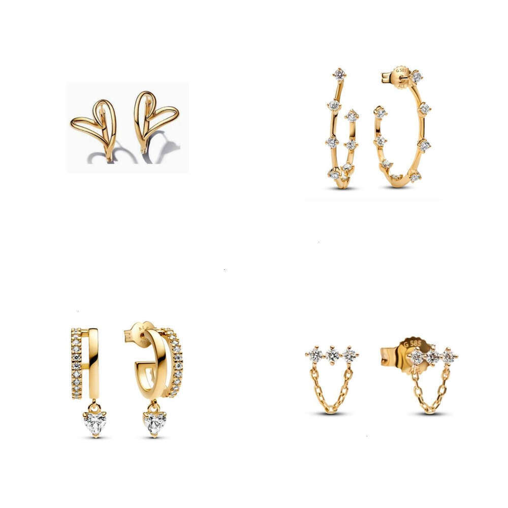 Double heart shaped archery stud earrings Exquisite Geometric Stainless Steel Earrings Sea Star Shell Premium Earring Gold Plated Ocean Selling High E