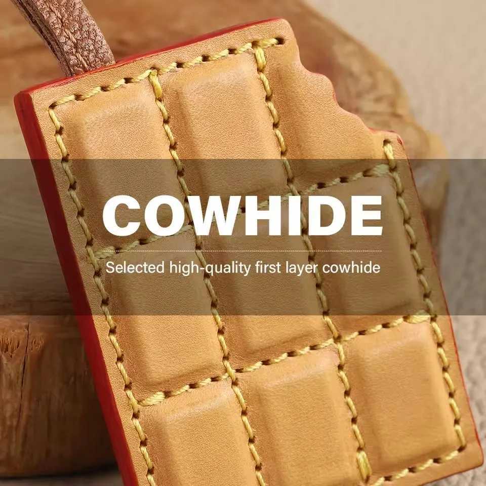 Genuine Leather Chocolate Bag Pendant for LV Handbag Ornament Keychain Decoration Holder Gift Bag Charm Accessories Z250823