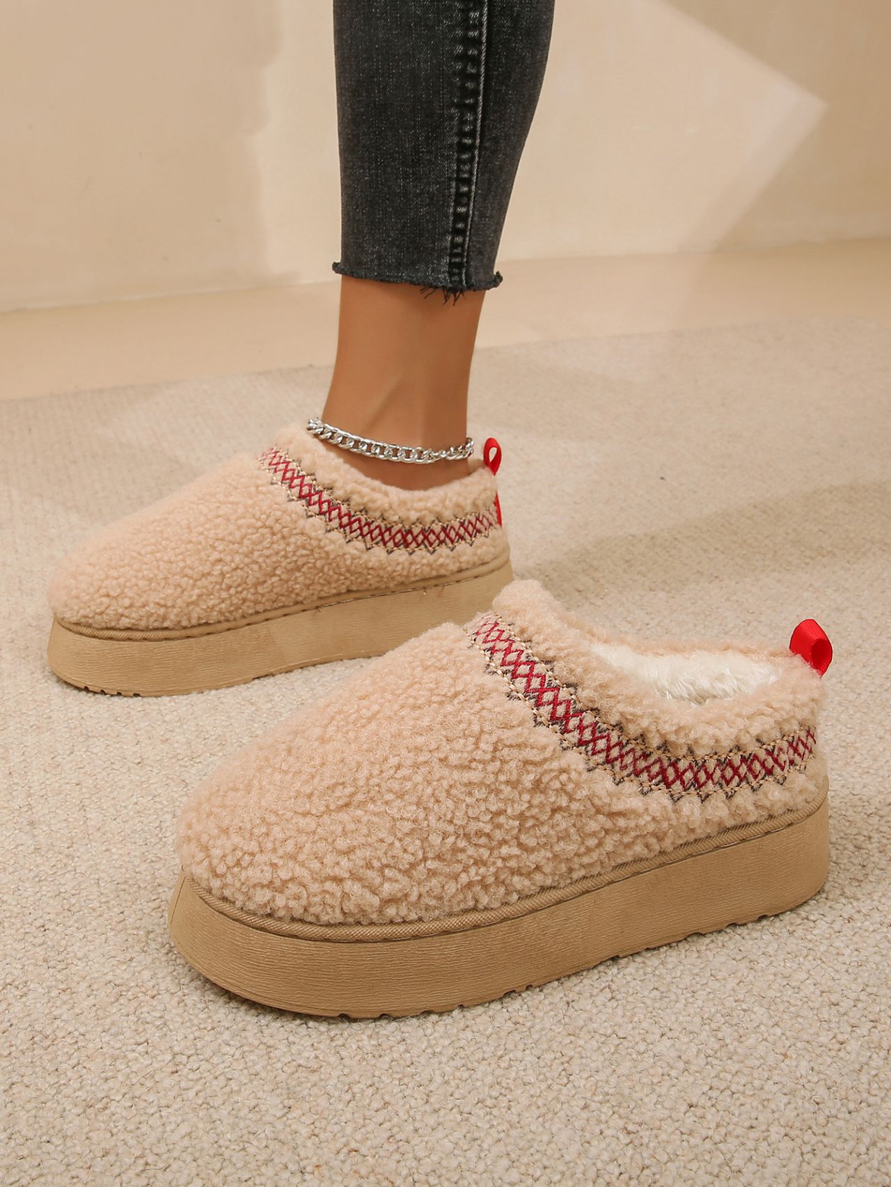 Free Shipping 2025 Autumn/Winter New Design Women's Large Snow Boots Short Tube Lace Warm and Thick Velvet Versatile Cotton Shoes