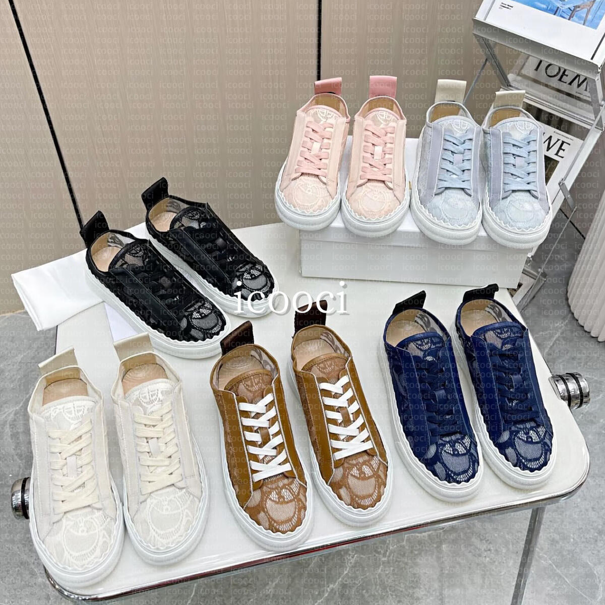 Designer shoes Sneakers Laurens Canvas Shoes Women Low Top Sneakers Casual Womens Shoe Sexy Summer Breathable Trainers Platform Trainer