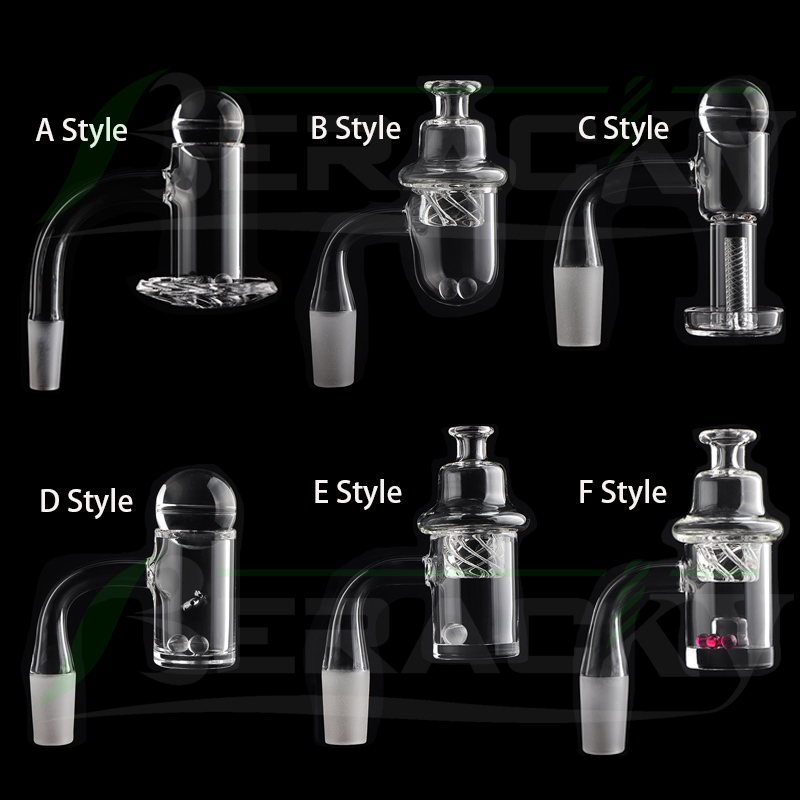 Non Full Weld Beveled Edge/Flat Top Round Bottom Quartz Banger With Core Reactor Terp Slurpers Quartz Nail